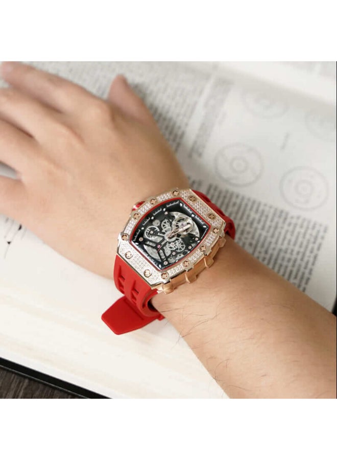 TSAR BOMBA Men's Rubber Automatic Watch TB8208D-12 - 43.5x50.5 mm - Image 5